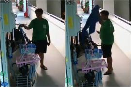 Grab investigates deliveryman seen taking customer's shoes - and putting them into food bag
